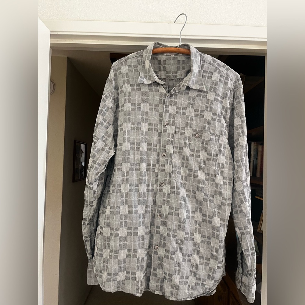 Mongo by Marco - Firenze - made in Italy - Gray Checkered button down shirt XL